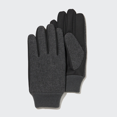 Мужские/женские перчатки Uniqlo на подкладке HEATTECH (сращенные утолщенные ветрозащитные осенне-зимние новые модели)