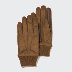 Мужские/женские перчатки Uniqlo на подкладке HEATTECH (новый стиль для осени и зимы с толстым сенсорным экраном)