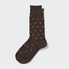 Мужские/женские носки Uniqlo (носки до середины икры, в горошек, длинные носки)
