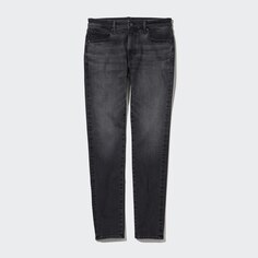 Мужские и женские джинсы скинни высокой эластичности Uniqlo (облегающий крой из стираного материала)