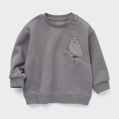 Флисовый пуловер Uniqlo для малышей (свитер с длинными рукавами, зима 2023 г.)