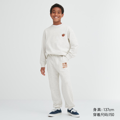 Детская одежда Uniqlo/спортивные брюки с высокой эластичной резинкой для мальчиков и девочек (новые спортивные штаны для родителей и детей)