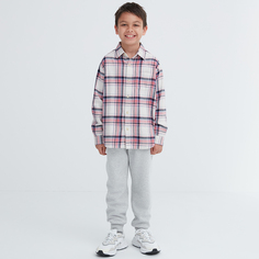 Детская одежда Uniqlo, фланелевая клетчатая рубашка для мальчиков и девочек (рубашка с длинными рукавами в студенческом стиле для родителей и детей)