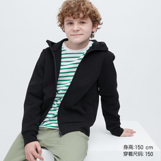 Детская одежда Uniqlo для мальчиков и девочек, высокоэластичная, быстросохнущая спортивная толстовка с капюшоном на молнии (куртка с длинными рукавами)