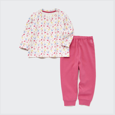 Uniqlo, мягкая эластичная хлопковая пижама для младенцев и малышей, костюм с длинными рукавами для мужчин и женщин, живая одежда