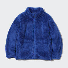 Детская одежда/Длинная бархатная флисовая куртка на молнии для мальчиков/девочек (флисовая куртка с длинными рукавами на осень и зиму) Uniqlo