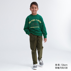 Uniqlo детская одежда для мальчиков и девочек, толстовка с высокой эластичной резинкой, толстовка с длинными рукавами для родителей и детей