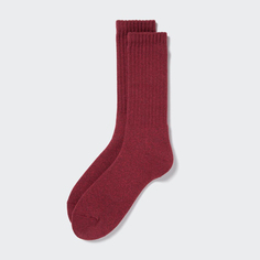 Мужские носки Uniqlo HEATTECH ниже колена, темно-красный
