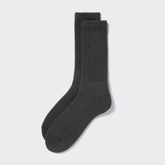 Мужские носки Uniqlo HEATTECH ниже колена, темно-серый
