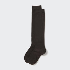 Женские носки Uniqlo HEATTECH высокие, темно-коричневый