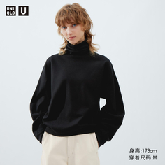 Женский пуловер Uniqlo U 23 вязаный, черный