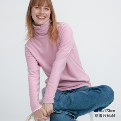 Предпродажа женского флисового пуловера Uniqlo HEATTECH с двумя лацканами и флисовой футболкой с высоким воротником