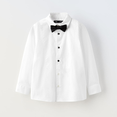 Детская рубашка Zara Satin Bow Tie, белый