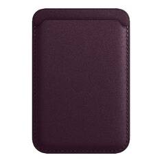 Кожаный бумажник Apple iPhone с MagSafe, dark cherry
