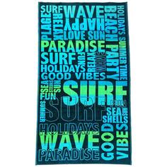 Полотенце пляжное Velvet Jacquard Surfy 95x175 440г/м LE COMPTOIR DE LA PLAGE, красочный