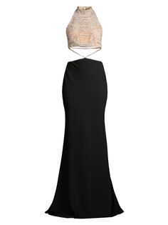 Комбинированное платье Zara с вырезами Sau Lee, черный