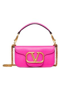 Маленькая сумка через плечо Locò из телячьей кожи Valentino Garavani, розовый