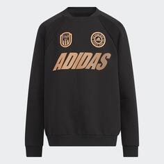 Свитшот adidas, черный/оранжево-коричневый