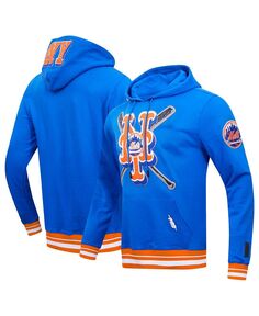 Мужской пуловер с капюшоном и логотипом Royal New York Mets Mash Up Pro Standard