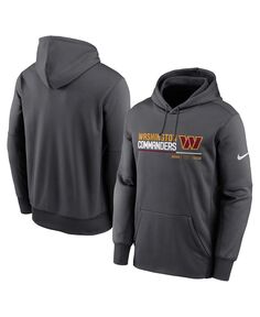 Мужской пуловер с капюшоном и логотипом Washington Commanders Prime антрацитового цвета Nike