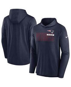 Мужской пуловер с капюшоном темно-синего цвета New England Patriots Performance Team Nike
