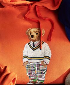 Мужская флисовая толстовка-поло с медведем Polo Ralph Lauren