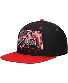 Мужская черная бейсболка Philadelphia 76ers Hardwood Classics City Arch Snapback Mitchell &amp; Ness