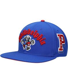 Мужская кепка Royal Philadelphia 76ers Old English Snapback Pro Standard