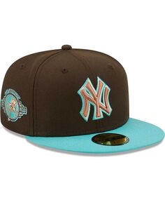Мужская коричнево-мятная облегающая шляпа New York Yankees Walnut Mint 59Fifty New Era