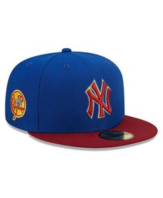 Мужская королевская красная шляпа-комбинезон с логотипом New York Yankees Primary Jewel Gold 59FIFTY. New Era