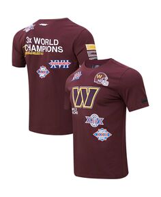 Мужская бордовая футболка Washington Commanders Championship Pro Standard