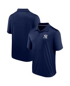 Мужская темно-синяя рубашка-поло с логотипом New York Yankees Hands Down Fanatics