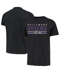 Мужская черная футболка в полоску Baltimore Ravens Team &apos;47 Brand