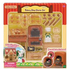 Стартовый набор Calico Critters Bakery Shop, кукольный домик, игровой набор с мебелью и аксессуарами Calico Critters