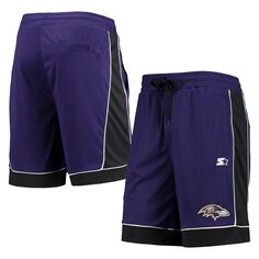 Мужские фиолетовые/черные модные шорты, любимые поклонниками команды Baltimore Ravens Starter