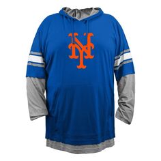 Мужской пуловер с капюшоном Royal New York Mets Big &amp; Tall Twofer New Era