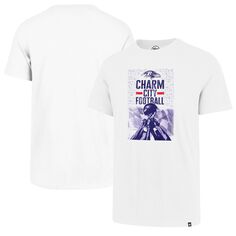 Мужская белая футбольная футболка Baltimore Ravens Charm City &apos;47