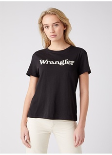 Черная женская футболка с круглым вырезом Wrangler