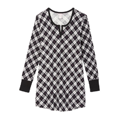 Ночная рубашка Victoria&apos;s Secret Thermal, черный/белый