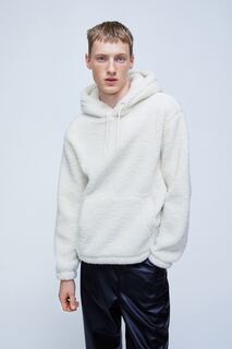 Худи Relaxed Fit с плюшевым мишкой H&amp;M, белый H&M