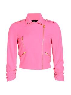 Мотоциклетная куртка из крепа Colleen Generation Love, розовый