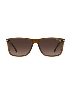 Прямоугольные солнцезащитные очки 57 мм Carrera, коричневый