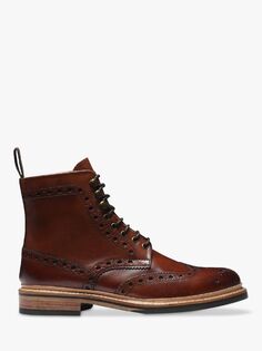 Кожаные ботинки броги Grenson Fred, светло-коричневый