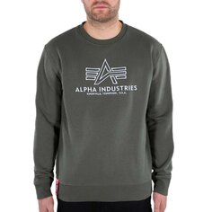 Толстовка Alpha Industries Basic Embroidery, зеленый