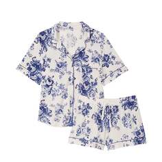 Пижама Victoria&apos;s Secret Modal, 2 предмета, синий/белый