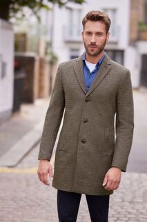 Пальто в стиле English Epsom из фирменной итальянской шерсти Next, синий