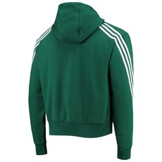 Мужская худи с 3 полосками и пуловером adidas Green Miami Hurricanes