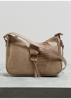 Бежевая женская сумка на плечо F By Fabrika