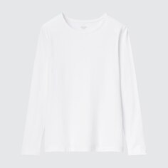 Женская футболка Uniqlo HEATTECH из смесового хлопка, белый