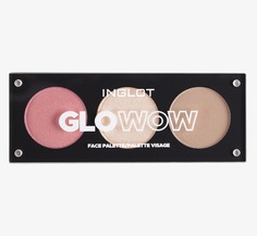 Палетка для лица Inglot Face, светло-сиреневый, светло-бежевый, светло-коричневый